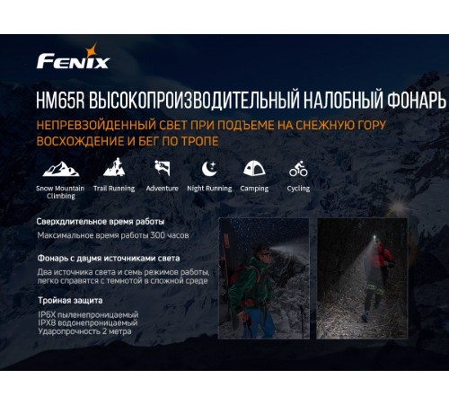Налобный фонарь Fenix HM65R Raptor купить в Минске, Беларуси