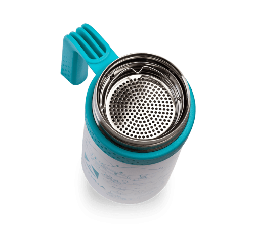 Термос-кружка с ситечком с рисунком Горный пейзаж (белый) 500 мл в Минске, Беларуси