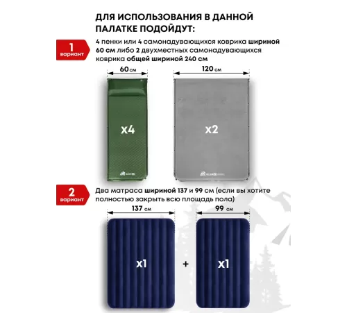 Палатка 4-местная RSP Deep 4 (оливково-зелёный) купить в Минске или с доставкой по Беларуси!