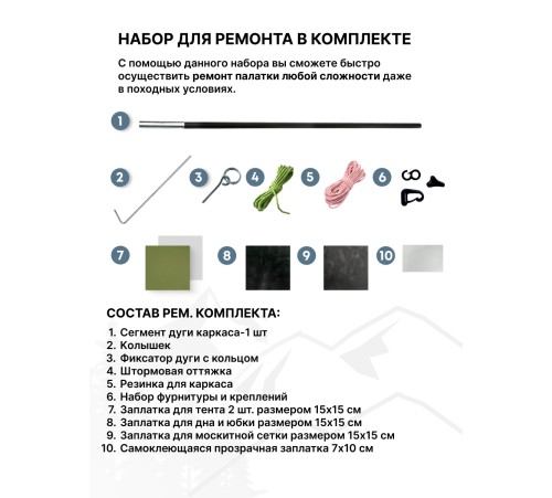Палатка 2-местная RSP Hill 2 (оливково-зелёный) купить в Минске или с доставкой по Беларуси!