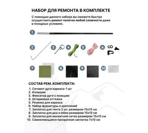 Палатка 4-местная RSP Hill 4 (оливково-зелёный) купить в Минске или с доставкой по Беларуси!