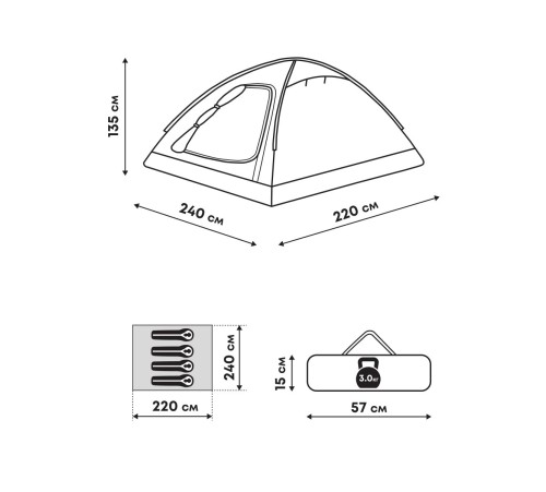 Палатка 4-местная RSP Kold 4 (оливково-зелёный) купить в Минске или с доставкой по Беларуси!