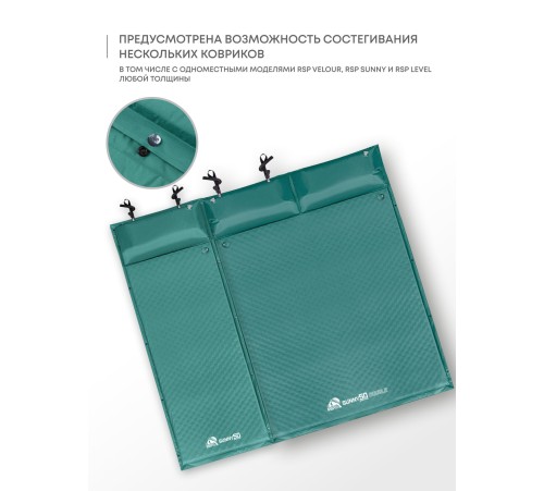 Самонадувающийся коврик RSP Sunny 50 Double (зелёный) купить в Минске или с доставкой по Беларуси