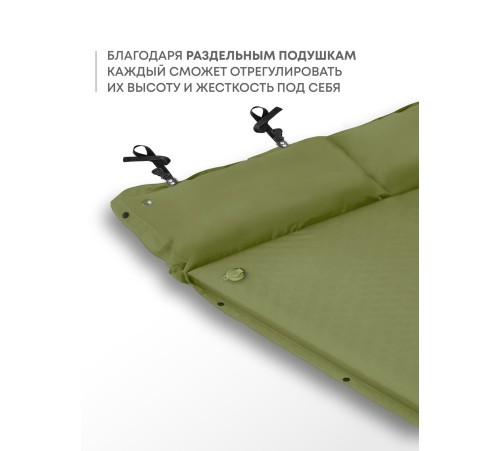 Самонадувающийся коврик RSP Sunny 50 Double (оливково-зелёный) купить в Минске или с доставкой по Беларуси