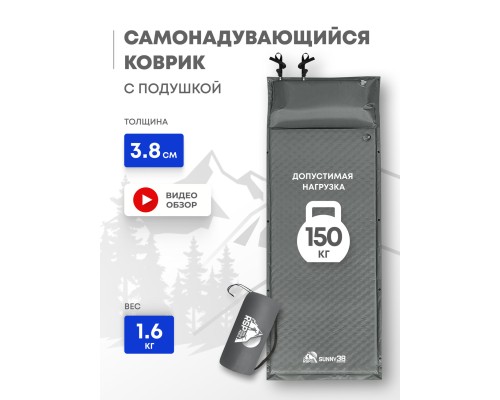 Самонадувающийся коврик RSP Sunny 38 (серый)