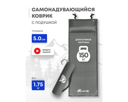 Самонадувающийся коврик RSP Sunny 50 (серый)