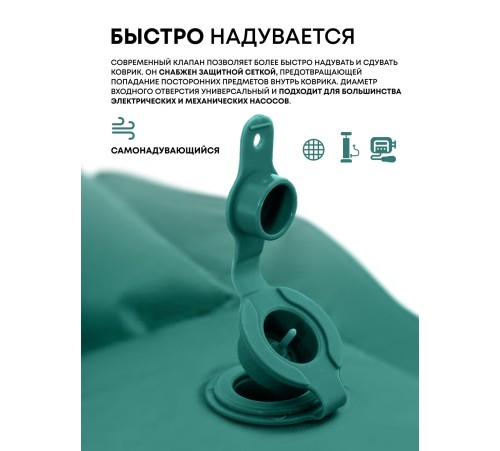 Самонадувающийся коврик RSP Sunny 50 AUTO (зелёный) купить в Минске или с доставкой по Беларуси