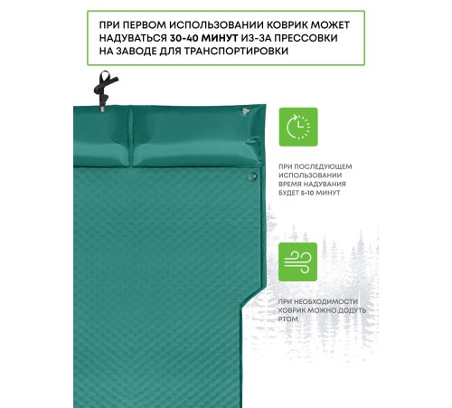 Самонадувающийся коврик RSP Sunny 50 AUTO (зелёный) купить в Минске или с доставкой по Беларуси