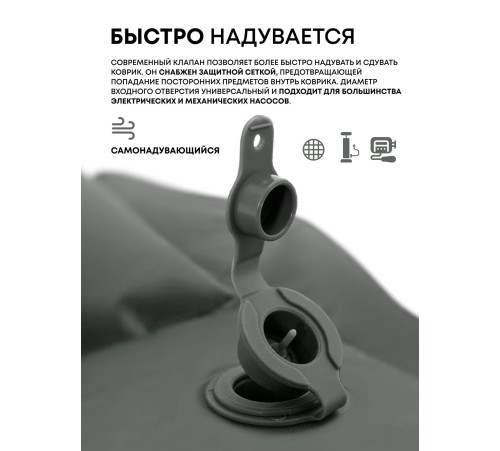 Самонадувающийся коврик RSP Sunny 50 AUTO (серый) купить в Минске или с доставкой по Беларуси