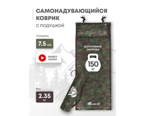 Самонадувающийся коврик RSP Sunny 75 (камуфляж)