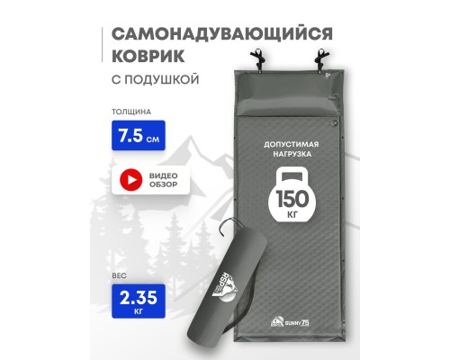 Самонадувающийся коврик RSP Sunny 75 (серый)