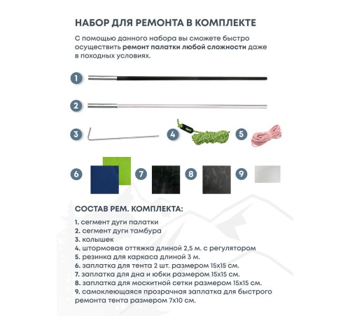 Палатка 3-местная RSP Krewl 3 (синий) купить в Минске или с доставкой по Беларуси!