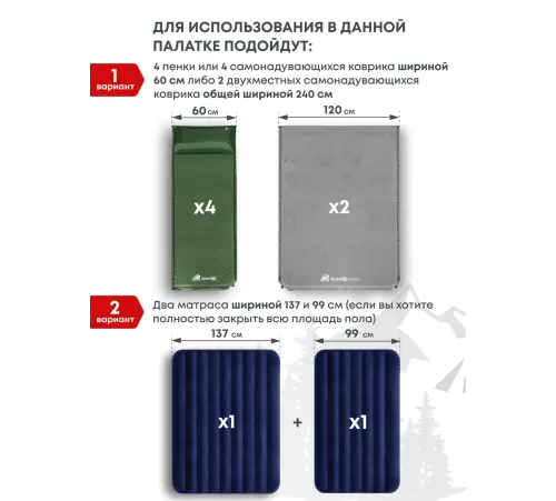 Палатка 4-местная RSP Krewl 4 (оливково-зелёный) купить в Минске или с доставкой по Беларуси!