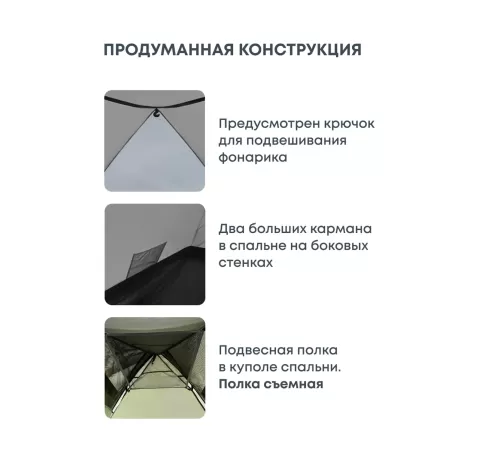 Палатка 3-местная RSP Lake 3 (оливково-зелёный) купить в Минске или с доставкой по Беларуси!