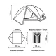 Палатка 2-местная RSP Lark 2 Ultralight (светло-серый) ультралёгкая купить в Минске или с доставкой по Беларуси!