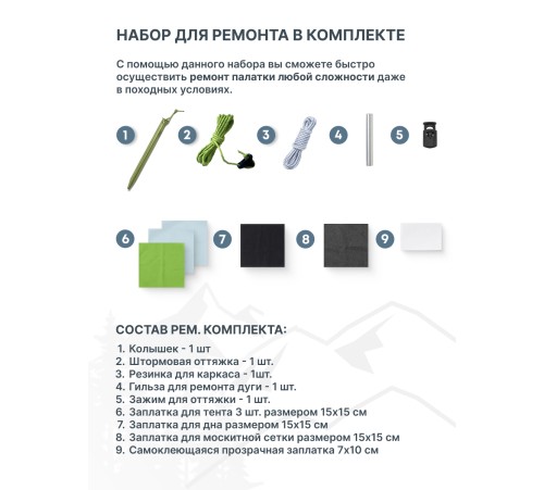 Палатка 2-местная RSP Lark 2 Ultralight (светло-серый) ультралёгкая купить в Минске или с доставкой по Беларуси!