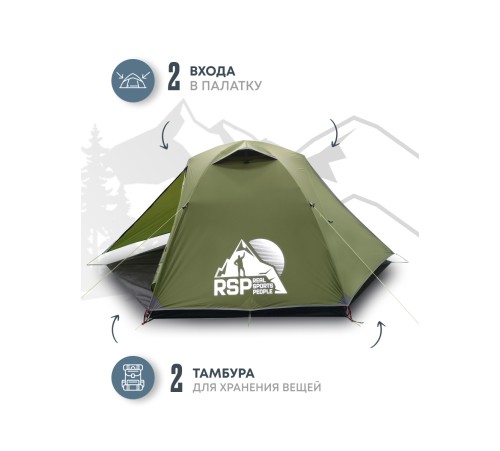 Палатка 2-местная RSP Lark 2 Ultralight (оливково-зеленый) ультралёгкая купить в Минске или с доставкой по Беларуси!