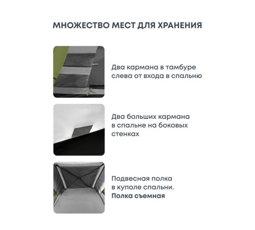 Палатка кемпинговая RSP Narle 4 с автоматическим каркасом (оливково-зелёный) купить в Минске или с доставкой по Беларуси!