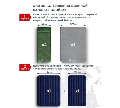 Палатка кемпинговая RSP Narle 4 с автоматическим каркасом (оливково-зелёный) купить в Минске или с доставкой по Беларуси!