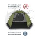 Палатка кемпинговая RSP Narle 3 с автоматическим каркасом (оливково-зелёный) купить в Минске или с доставкой по Беларуси!