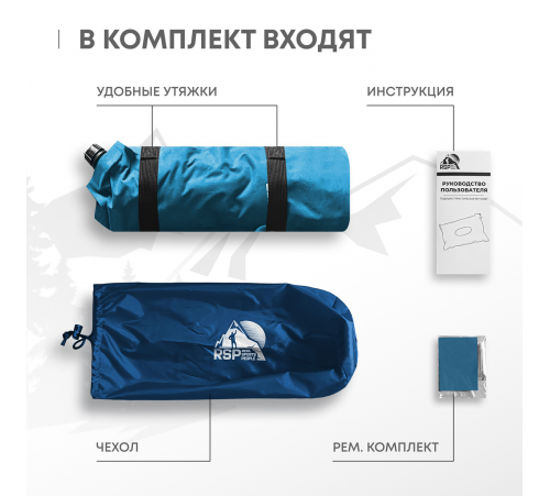 Самонадувающаяся подушка RSP Sweet (Синяя) купить в Минске или с доставкой по Беларуси