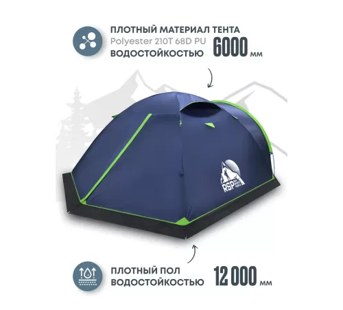 Палатка 4-местная RSP River 4 (синий) купить в Минске или с доставкой по Беларуси!
