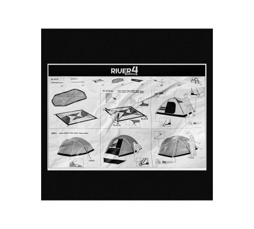 Палатка 3-местная RSP River 4 (синий) купить в Минске или с доставкой по Беларуси!