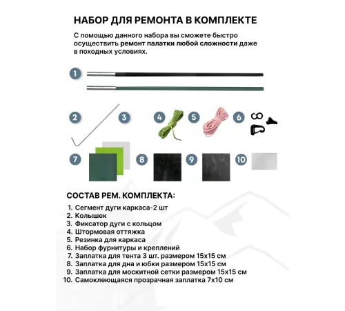 Палатка 4-местная RSP River 4 (зелёный) купить в Минске или с доставкой по Беларуси!