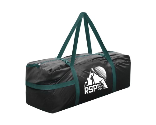 Сумка RSP Duffel M для палатки и снаряжения (60*20*20см, чёрная с зелёной стропой)