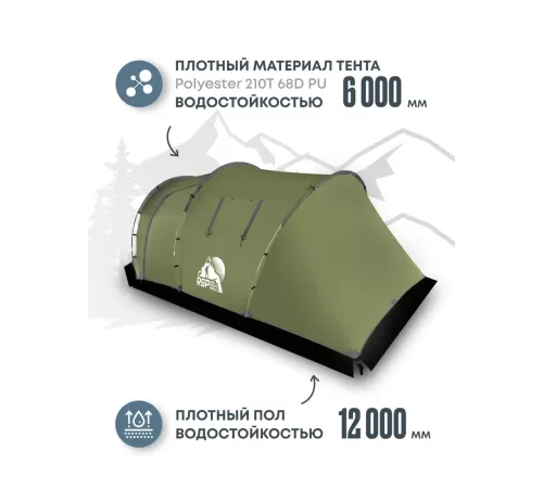 Палатка 4-местная RSP Wild 4 (оливково-зелёный) купить в Минске или с доставкой по Беларуси!
