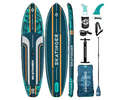 Сапборд Skatinger Leafy Expedition Green Base
