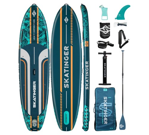 Сапборд Skatinger Leafy Expedition Green Base купить в Минске или с доставкой по Беларуси