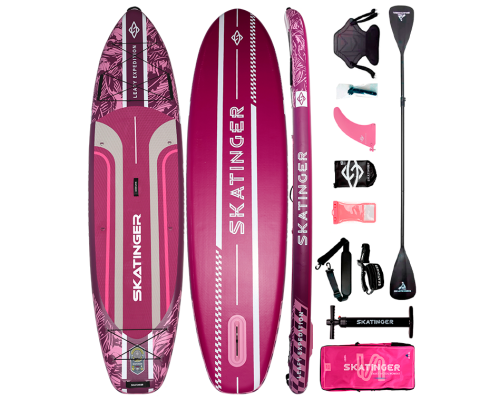 Сапборд Skatinger Leafy Expedition Pink