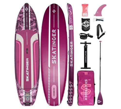 Сапборд Skatinger Leafy Expedition Pink Base купить в Минске или с доставкой по Беларуси