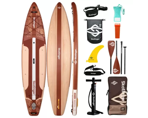 Сапборд Skatinger Waverider Light Brown 12’6″