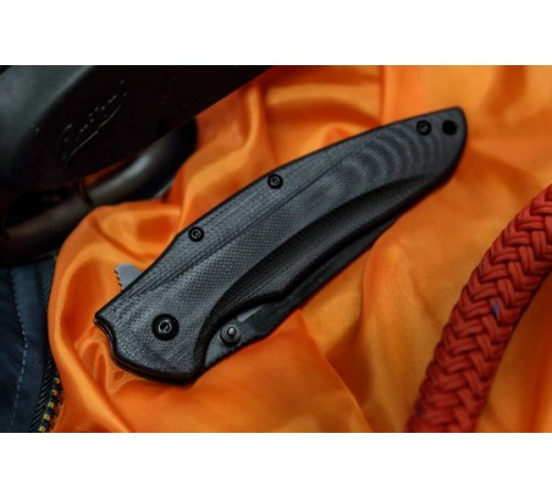 Складной туристический нож Kizlyar Supreme Zedd AUS-8 Black Titanium