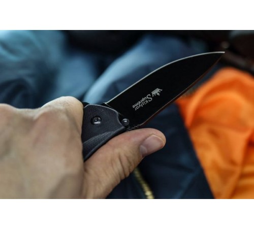 Складной туристический нож Kizlyar Supreme Zedd AUS-8 Black Titanium