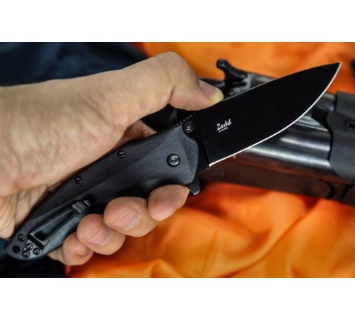 Складной туристический нож Kizlyar Supreme Zedd AUS-8 Black Titanium
