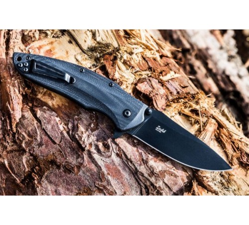 Складной туристический нож Kizlyar Supreme Zedd AUS-8 Black Titanium