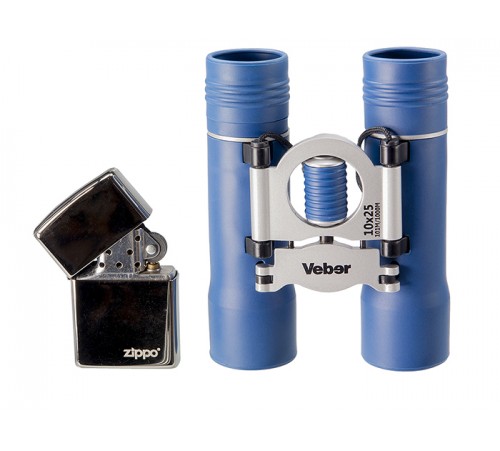 Купить Бинокль Veber Sport new БН 10x25 синий/серебристый в Минске, Беларуси