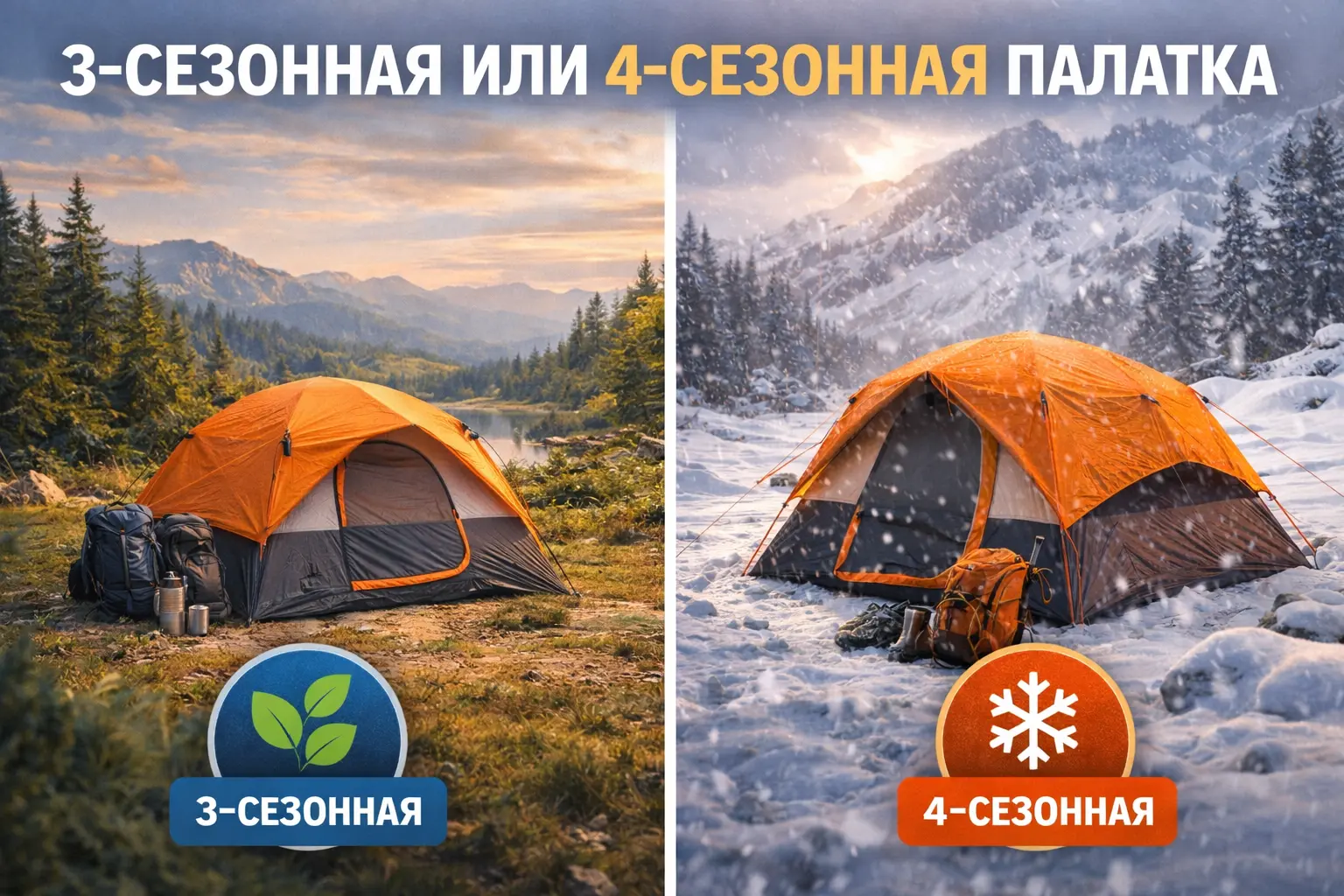3-сезонная или 4-сезонная палатка?